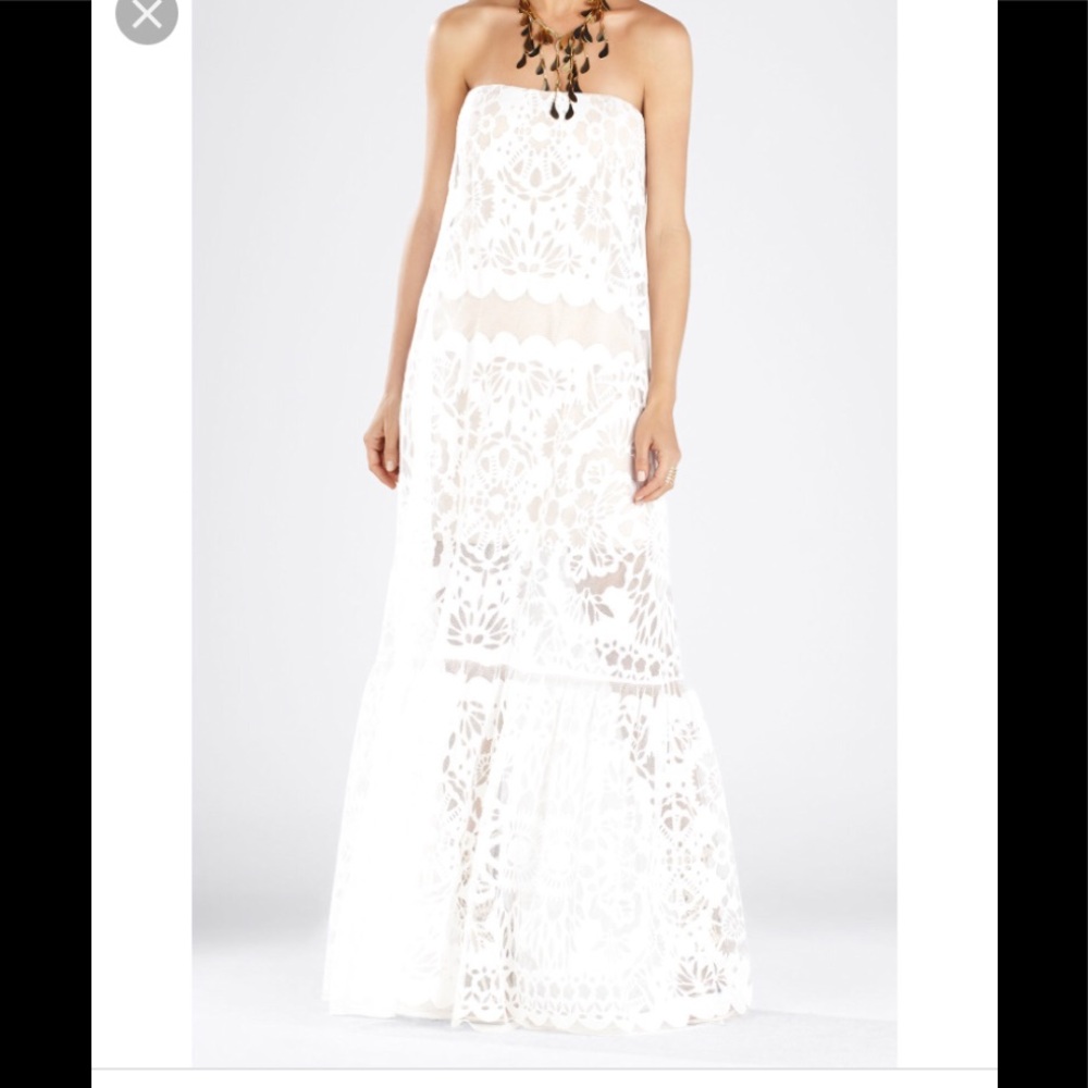 BCBGMaxazria Melannie dress / ivory / size 4